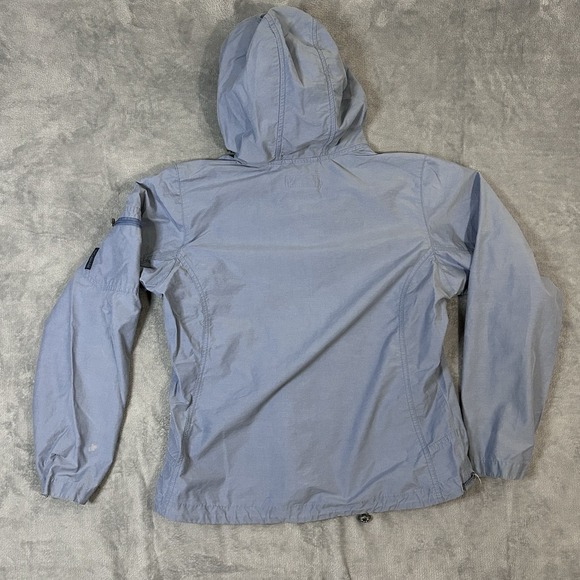 Columbia Women's M Hooded Lightweight Jacket Blue Full Zip Nylon Blend WL3014 - Picture 6 of 11